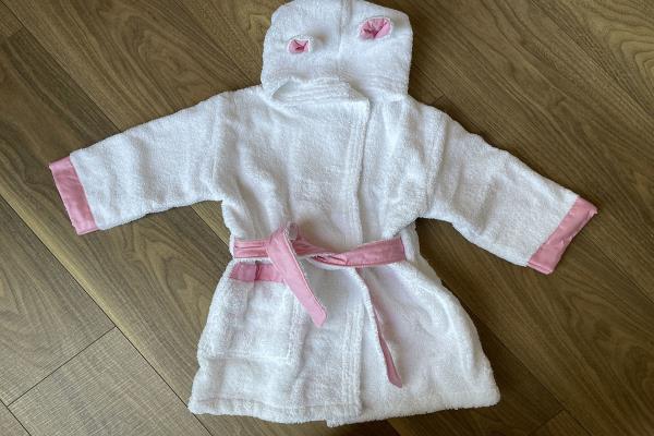 Baby Girl Personalized Bathrobe Gift Set